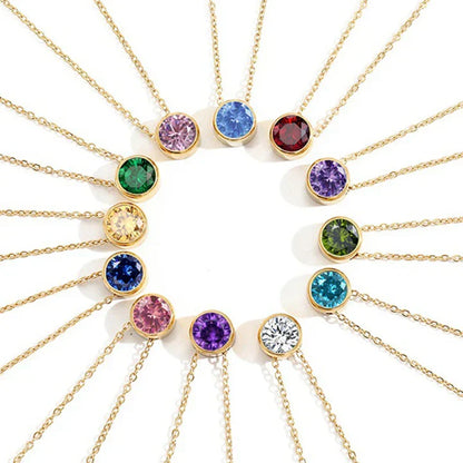 Lunaria Gemmara Birthstone Necklace | Gold